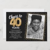 Das 40. Geburtstags-Foto für vierzig Jahre Einladung (Vorderseite)