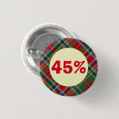 Das 45 Tartan-schottische Button (Vorne & Hinten)