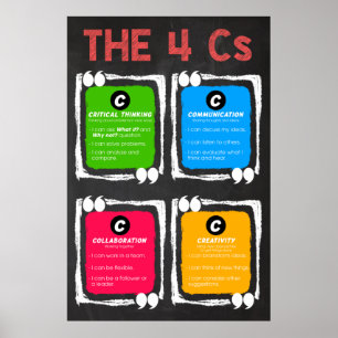 Das 4Cs Kritisches Denkplakat Poster