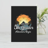 Das 5. Abenteuer gelassen Einladung (Stehend Vorderseite)