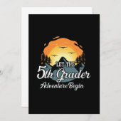 Das 5. Abenteuer gelassen Einladung (Vorne/Hinten)