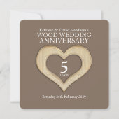 Das 5. Jubiläum des Party lädt zum Verweilen ein Einladung (Vorderseite)