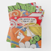 Das 70er-Wrapping-Papier Geschenkpapier Set (Beispiel)