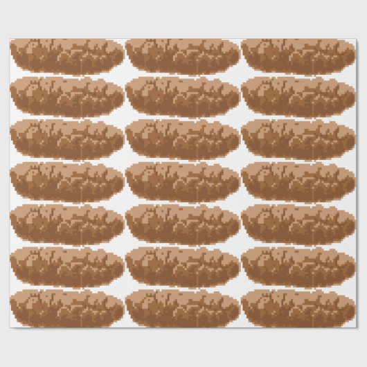 Das 8 Bit-Pixel kacken Geschenkpapier (Flach)