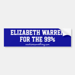 Das 99% für Elizabeth Waren Autoaufkleber