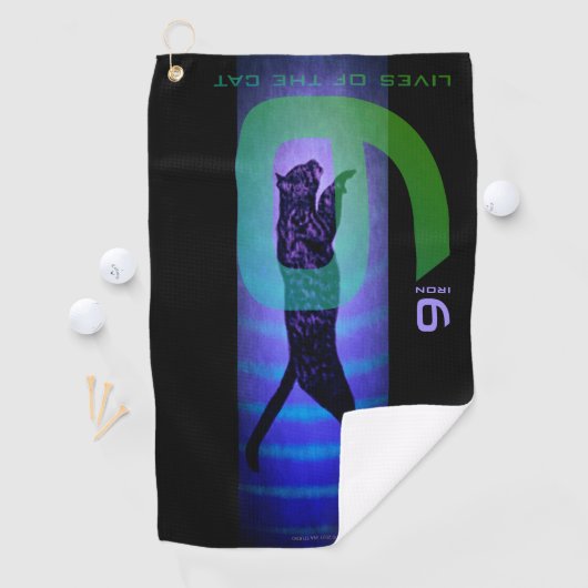 Das 9 Leben des Katzen-Handtuchs Golfhandtuch (Insitu)