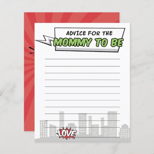 Das A Boy Comic Buch Superhero Babydusche Ratschla (Vorne/Hinten)