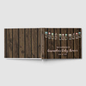 Das A Girl Rustic Mason Jar Babydusche Gästebuch (Voll)