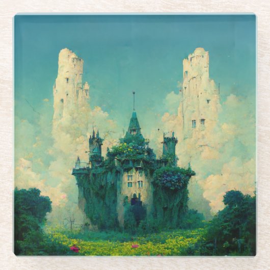 Das abandoned Chateau Fantasy Sci-Fi Glasuntersetzer (Vorderseite)