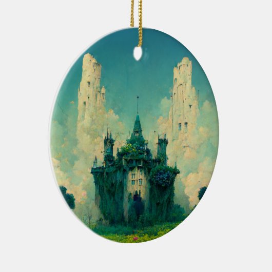 Das abandoned Chateau Fantasy Sci-Fi Keramik Ornament (Rechts)