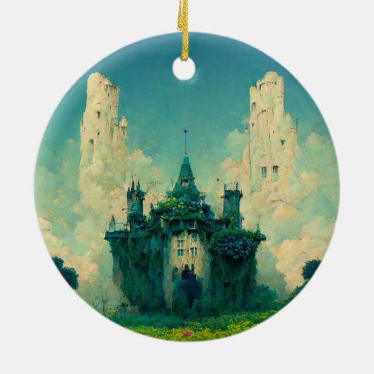 Das abandoned Chateau Fantasy Sci-Fi Keramik Ornament (Hinten)