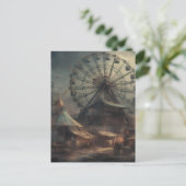 Das abandonierte dystopische Riesenrad des Zehnten Postkarte (Stehend Vorderseite)