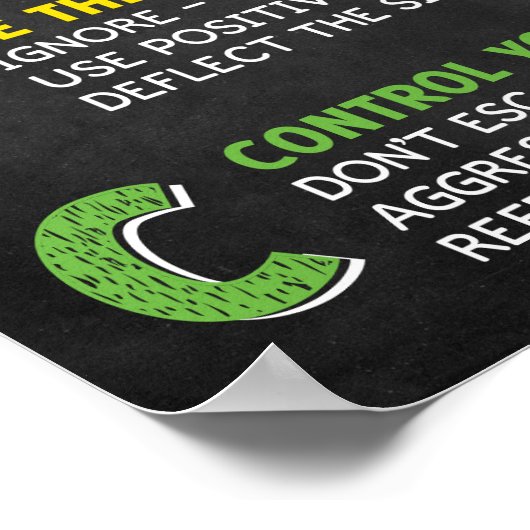 Das ABC der Kampagne zur Schikanierung von Klassen Poster (Ecke)