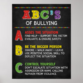 Das ABC der Kampagne zur Schikanierung von Klassen Poster