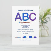 Das ABC des Strickens Einladung (Stehend Vorderseite)