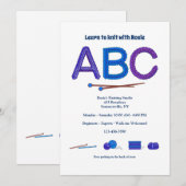 Das ABC des Strickens Einladung (Vorne/Hinten)
