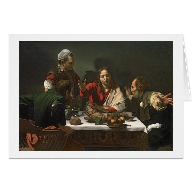 Das Abendessen bei Emmaus, 1601 (Öl und Tempera) (Vorderseite (Horizontal))