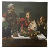 Das Abendessen bei Emmaus, 1601 (Öl und Tempera) Fliese (Vorderseite)