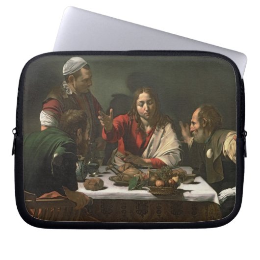 Das Abendessen bei Emmaus, 1601 (Öl und Tempera) Laptopschutzhülle (Vorderseite)
