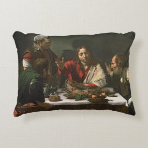 Das Abendessen bei Emmaus, 1601 (Öl und Tempera) Zierkissen