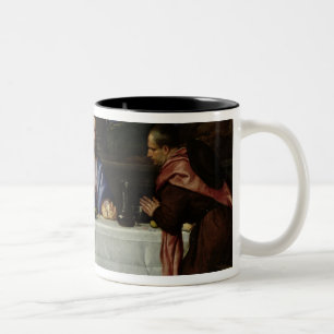 Das Abendessen bei Emmaus, c.1535 Zweifarbige Tasse