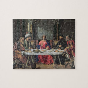 Das Abendessen bei Emmaus (Öl auf Platte) Puzzle