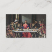 Das Abendessen bei Emmaus (Öl auf Platte) Visitenkarte (Rückseite)