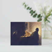 Das Abendessen bei Emmaus. von Rembrandt Van Rijn Postkarte (Stehend Vorderseite)
