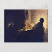 Das Abendessen bei Emmaus. von Rembrandt Van Rijn Postkarte (Vorderseite)