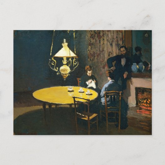 Das Abendessen, ein Innen-Claude Monet Postkarte (Vorderseite)