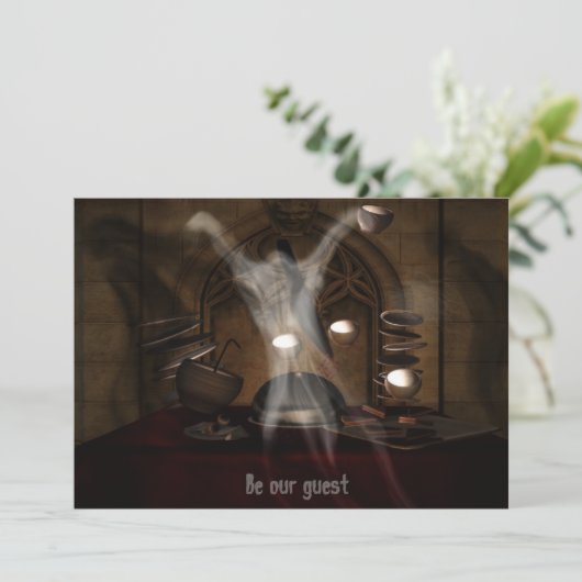 Das Abendessen HALLOWEEN Einladung (Stehend Vorderseite)