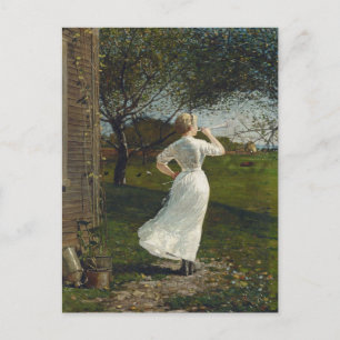 Das Abendessen Horn von Winslow Homer Postkarte