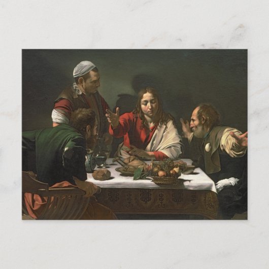 Das Abendessen im Emmaus, 1601 2 Postkarte (Vorderseite)