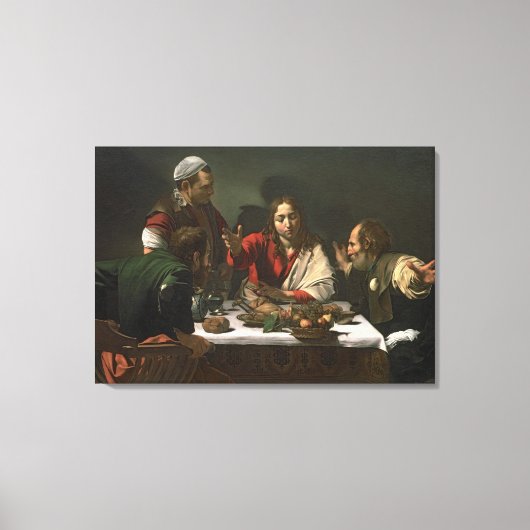 Das Abendessen im Emmaus, 1601 Leinwanddruck (Vorderseite)