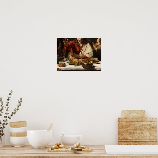 Das Abendessen im Emmaus, 1601 Poster (Küche)
