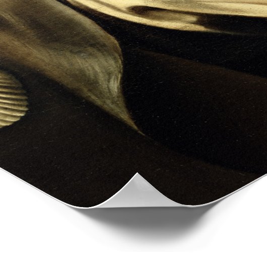 Das Abendessen im Emmaus, 1601 Poster (Ecke)