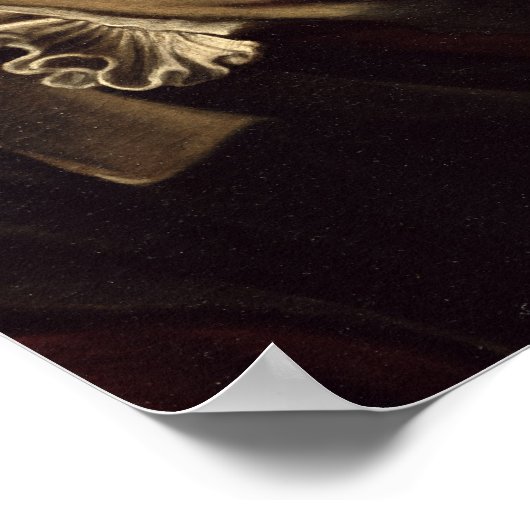 Das Abendessen im Emmaus, 1601 Poster (Ecke)