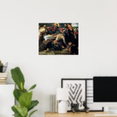 Das Abendessen im Emmaus (Öl auf Leinwand) Poster (Heimbüro)