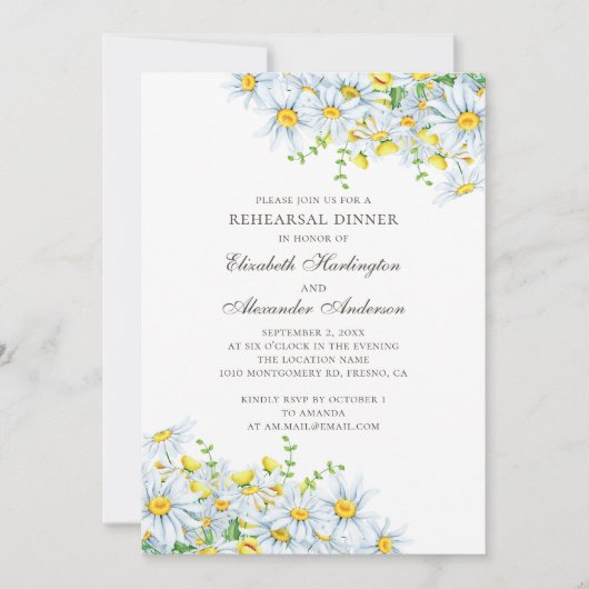 Das Abendessen in der Probe mit Aquarellfarben. Ch Einladung (Vorderseite)