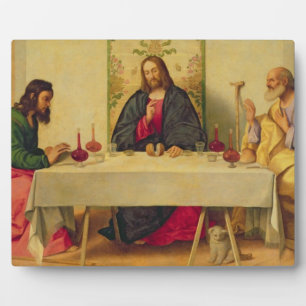 Das Abendessen in Emmaus, 1520 (Öl auf Leinwand) Fotoplatte