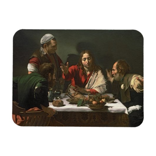 Das Abendessen in Emmaus, 1601 (Öl und Tempera) Magnet (Horizontal)