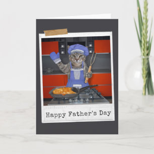 Das Abendessen ist fertig! Alles Gute zum Vatertag Karte