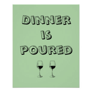 Das Abendessen ist Poster