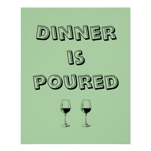 Das Abendessen ist Poster (Vorderseite)