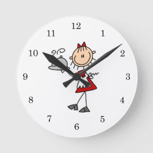 Das Abendessen ist serviert Runde Wanduhr