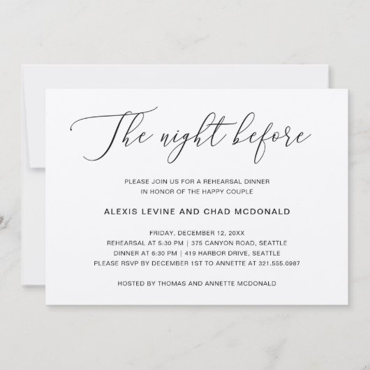 Das Abendessen vor dem Abendessen der rustikalen P Einladung (Vorderseite)