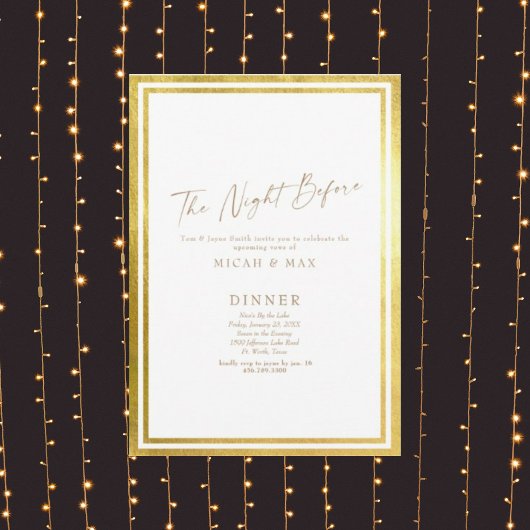 Das Abendessen vor dem Hochzeitsessen der Probe Einladung