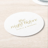 Das Abendessen vor dem Hochzeitsessen der Probe Runder Pappuntersetzer (Angewinkelt)