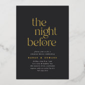 Das Abendessen vor der Black & Gold Probe Folieneinladung (Vorderseite)