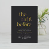 Das Abendessen vor der Black & Gold Probe Folieneinladung (Stehend vorne)